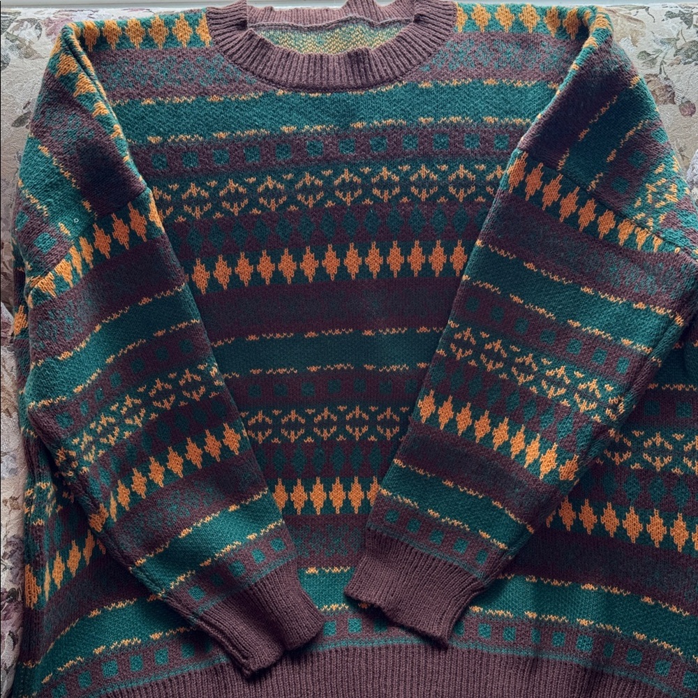 Chunky knit patterned sweater
